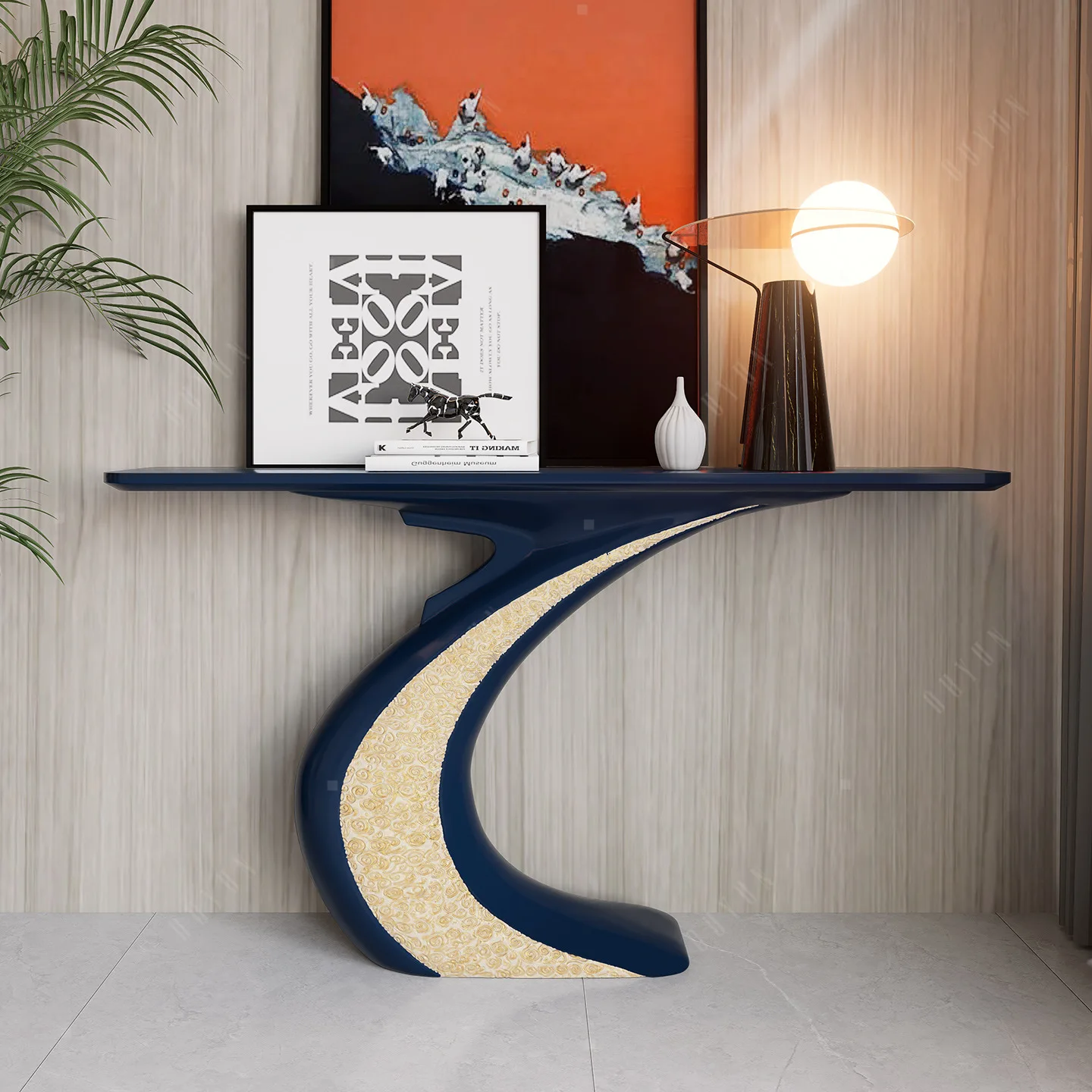 Xiangyun Entrance Table New Chinese-style entrance foyer corridor Light luxury end-view platform B & B Medieval wabi
