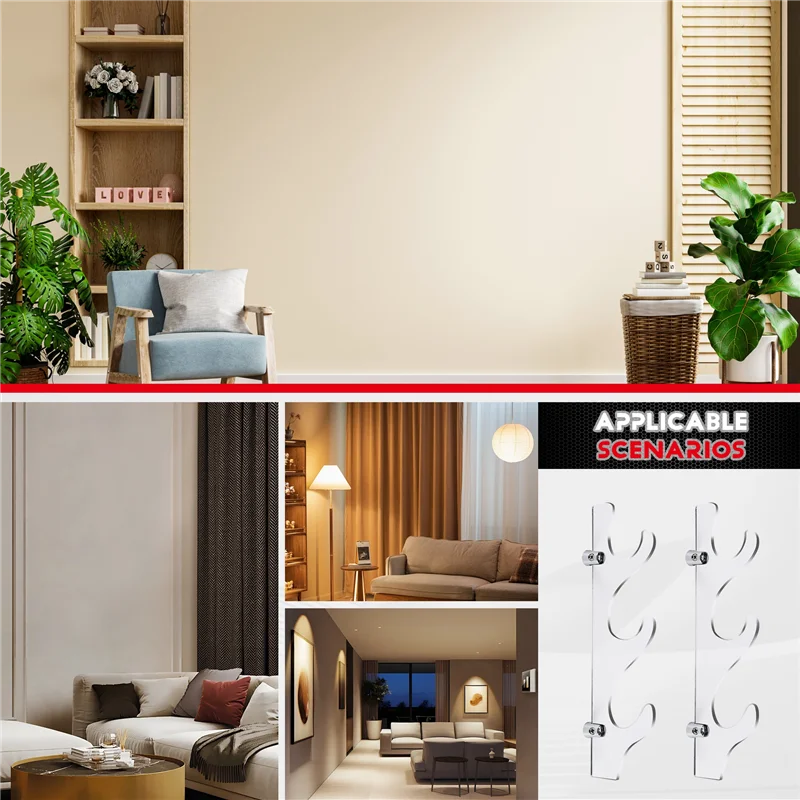 ABHU Acrylic Wall Mount Three Layer Samurai Sabre Sword Display Stand Lightsaber Holder Samurai Sword Holder