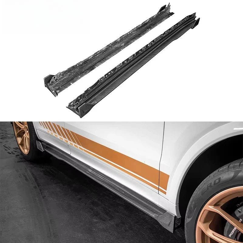 Factory Wholesale Hot Sale Suitable forPorsche 2018 up ’Cayenne 9Y0 KDA High-quality Dry Carbon Side Skirt