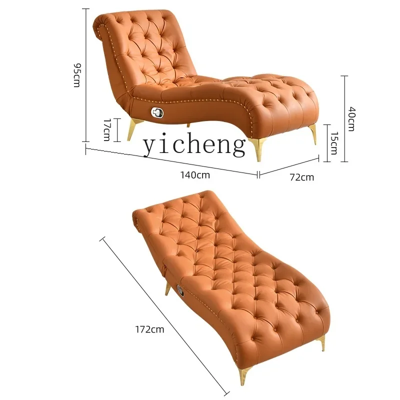 

ZK chaise longue reclining chair household leisure lazy sofa reclining and sleeping light luxury bedroom living room chair