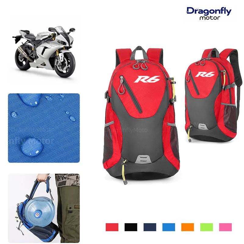 Mochila impermeable de gran capacidad para hombre y mujer, mochila Ideal para senderismo, ciclismo y viajes, para Yamaha YZFR6 YZF R6 R6S 1999-2015