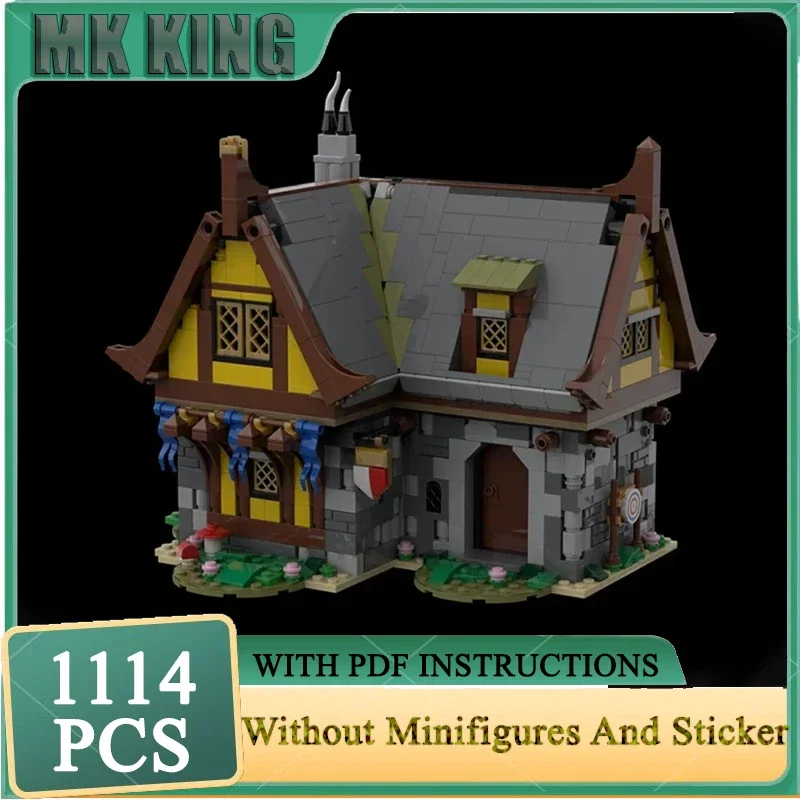 

Moc Building Block Medieval Tavern and Inn Model Technology Brick DIY Assembly Modular City Street View Toy Construction Gifts