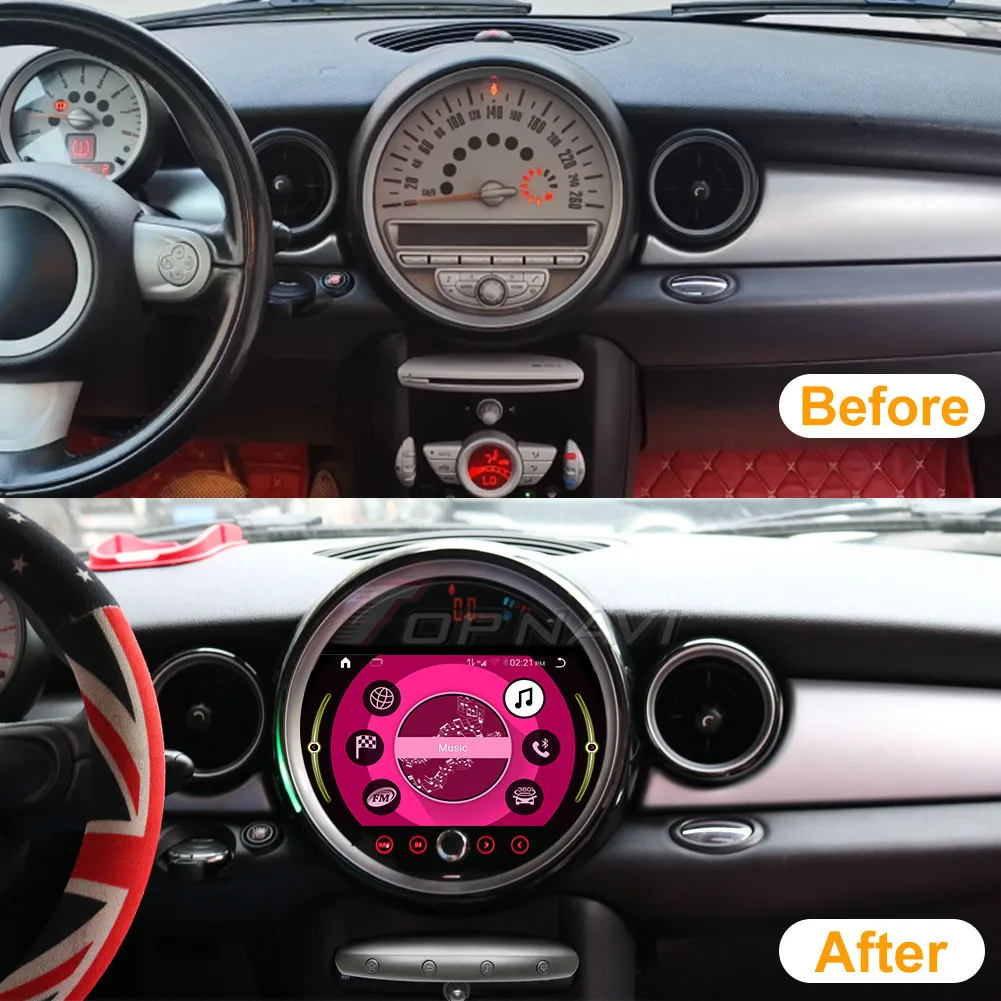 Android Car Radio Video for  Mini Cooper R60 2007 - 2010 With WiFi Wireless Carplay Auto DSP Audio Amplifier