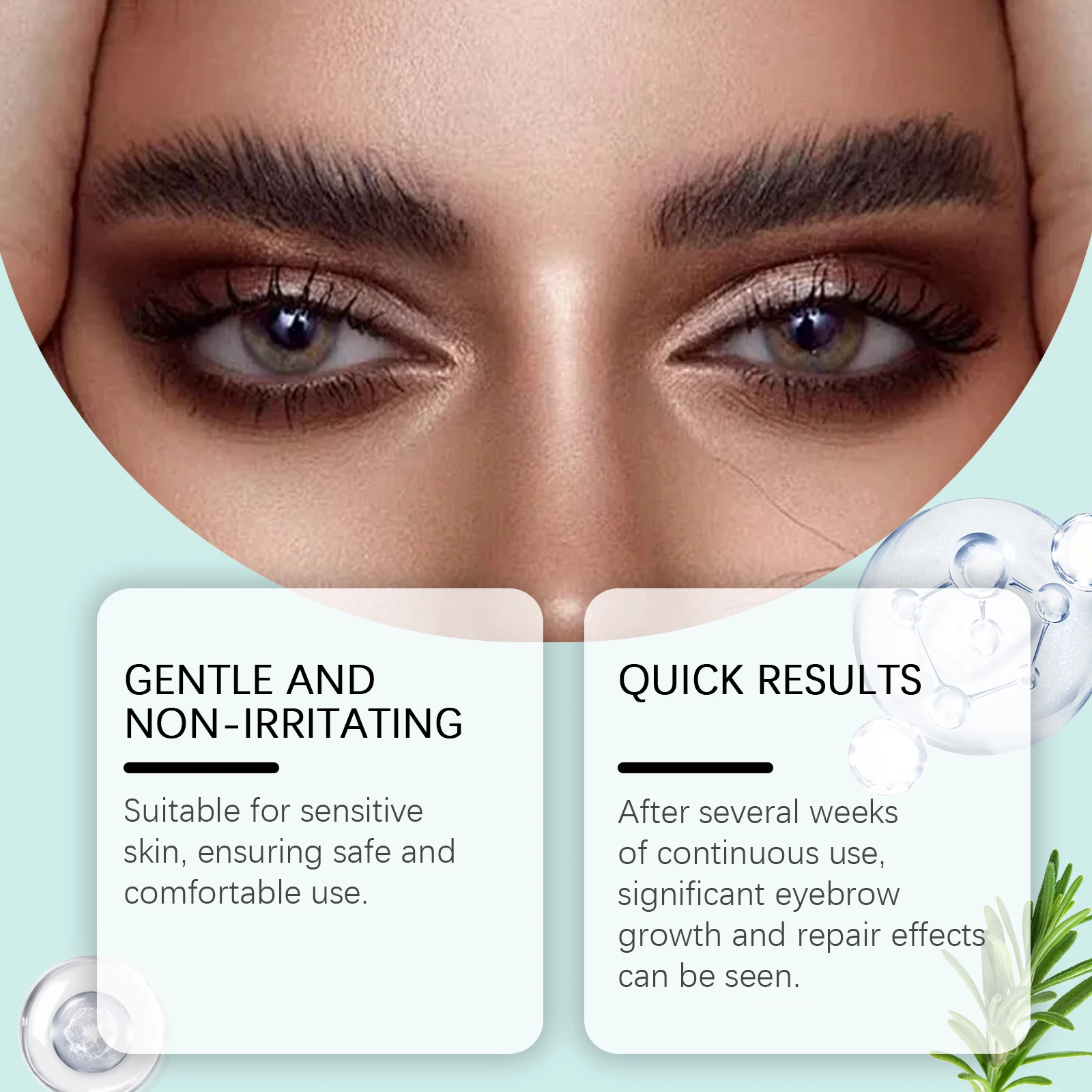 Essenza per la crescita delle sopracciglia, crescita dei peli delle ciglia, anti-caduta Idratante delicato, cura delle sopracciglia, rinfrescante e duraturo