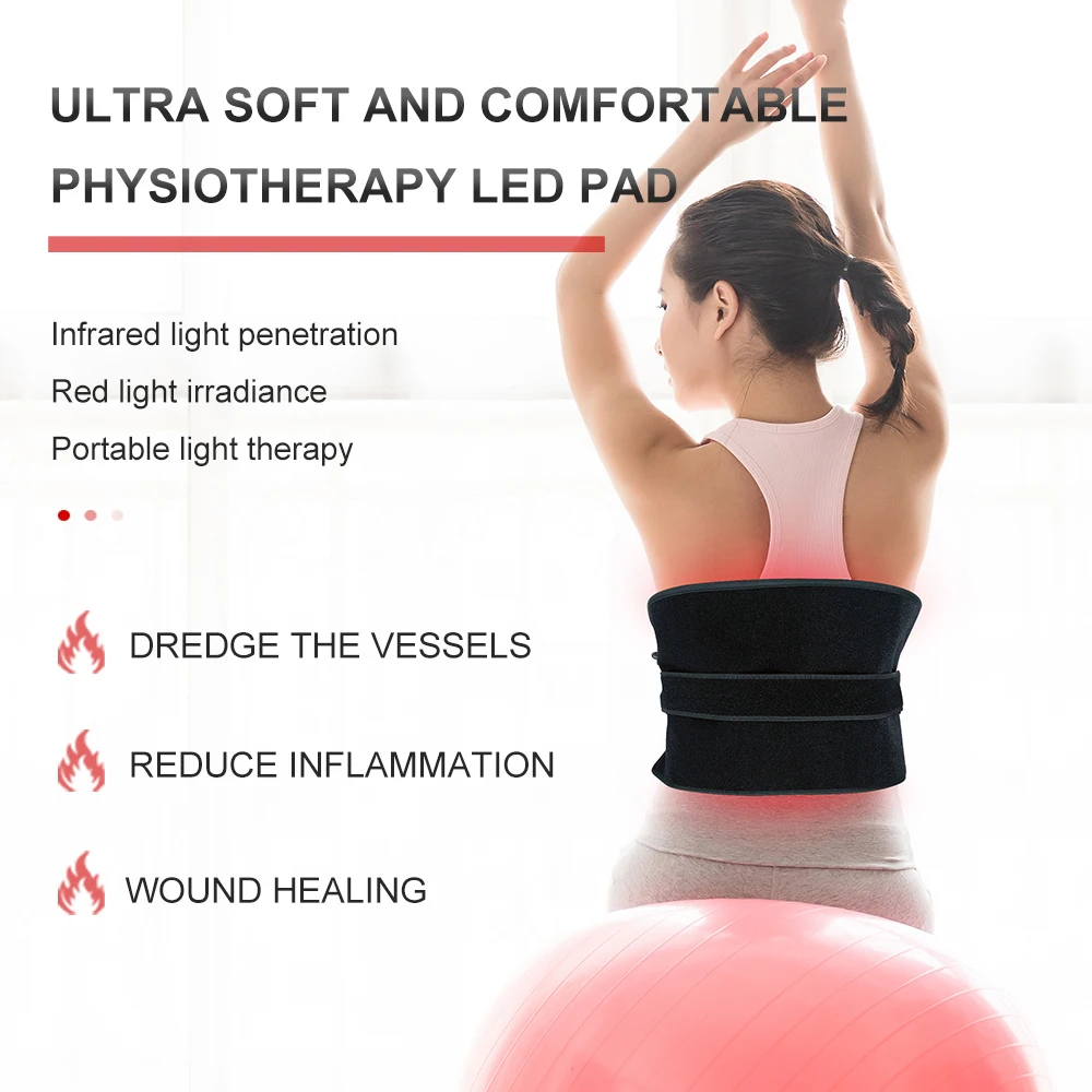 Red Infrared Light Therapy Pad 660nm 850nm Portable LED Therapy Mat Adjustable for Home Wellness SUYZEKO