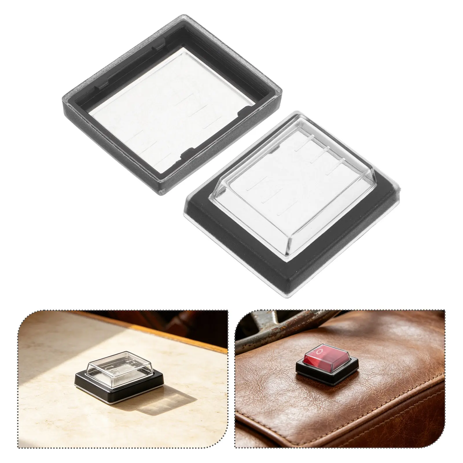 20Pcs Clear Plastic Rocker Switch Cover Waterproof Dustproof Integrated Protector for Marine Boat Truck Car Dashboard 25x31mm