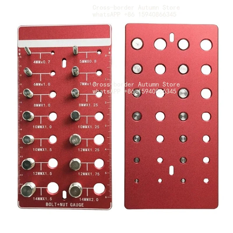 Screw Thread Gauge Metric & Imperial Nut Bolt Thread Checker Gauge Measuring Caliper Inspection Tool For Size Identification