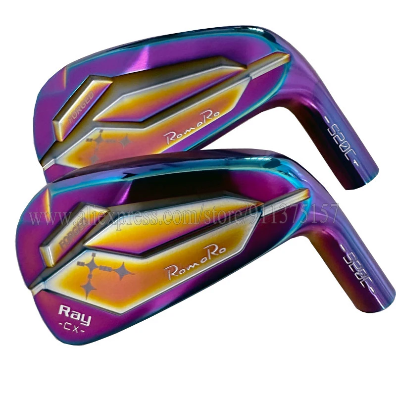ゴルフヘッド男性用 RAY CX ゴルフアイアンヘッド右利きパープル鍛造黒ゴルフクラブヘッド 4-9P ゴルフアクセサリーシャフトなし