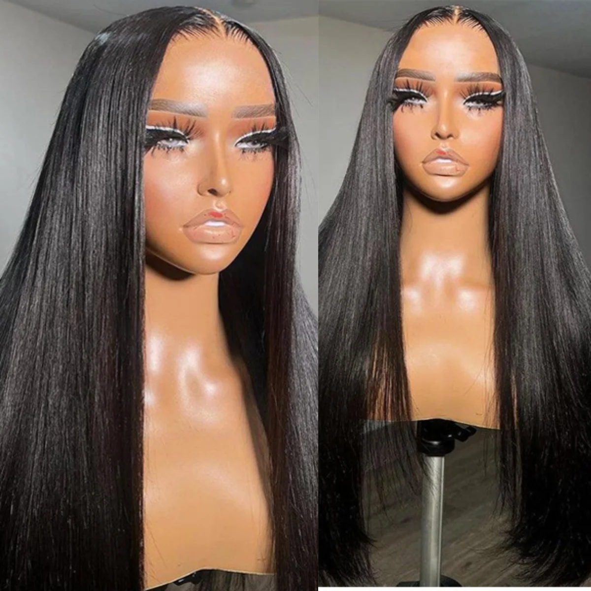 Парик прямой женский прозрачный, 40 дюймов, 13 х4 дюймов, 200% плотности