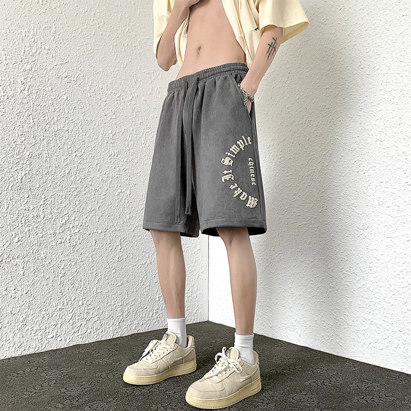 

ey Men's Summer Thin Five-Point Casual Sports orts Breathable Cool Lightweight Loose Fit Straight Leg mid Waist Pants