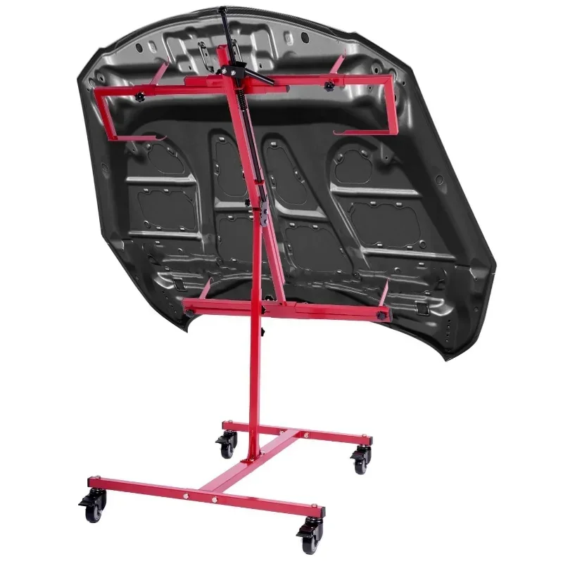 Auto body painting repair cart, movable angle-adjustable painting stand for hood, body panel, door and fender