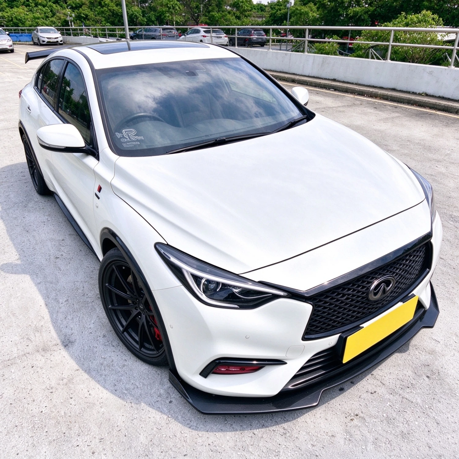 3PCS Front Spoiler For Infiniti Q30 1.5D 2.2D 2015-2019 Bumper Lip Splitter Diffuser Canard Body Kit Tuning Car Accessories ABS