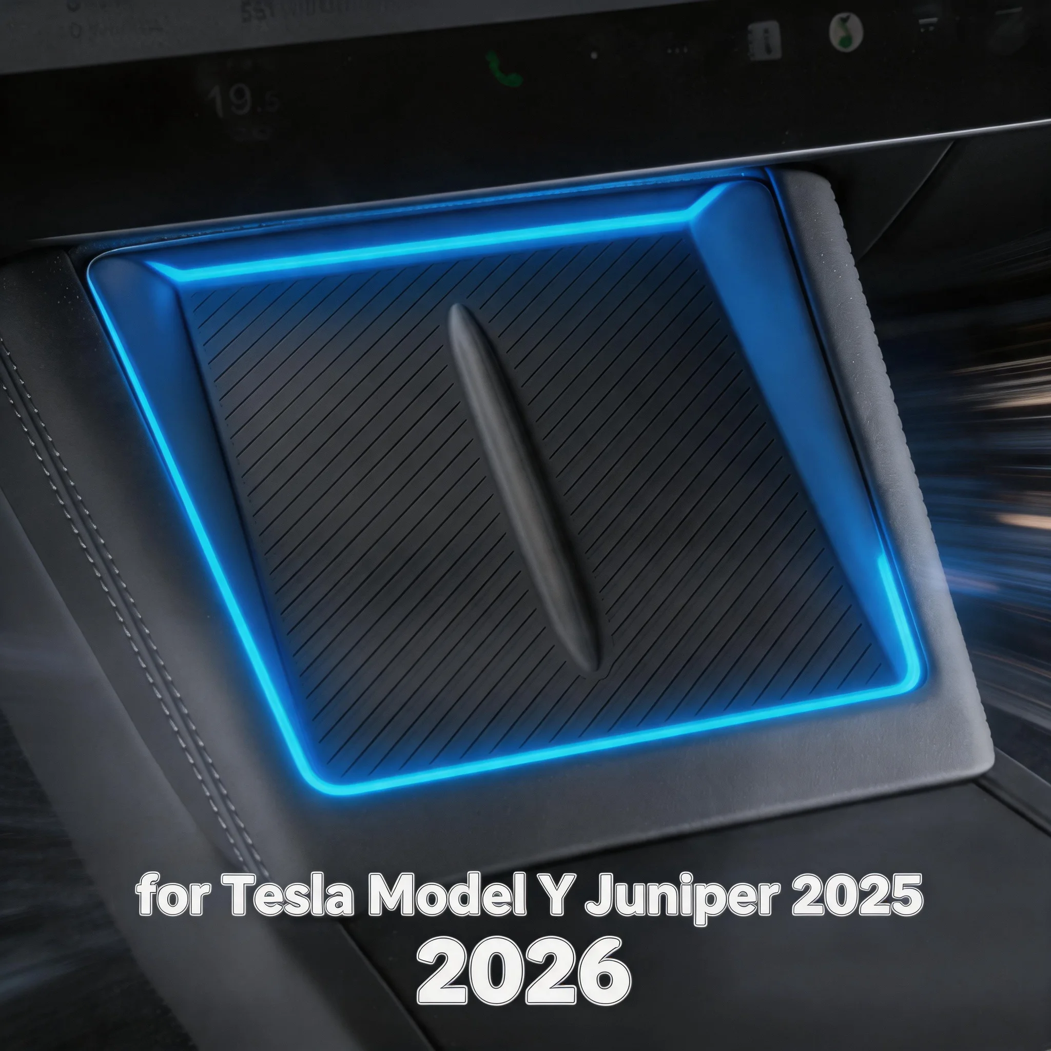 

for Model Y 2026 2025 Juniper Center Console Wireless Charging Pad Non-Slip Silicone Mat Wireless Charger Mat Accessories