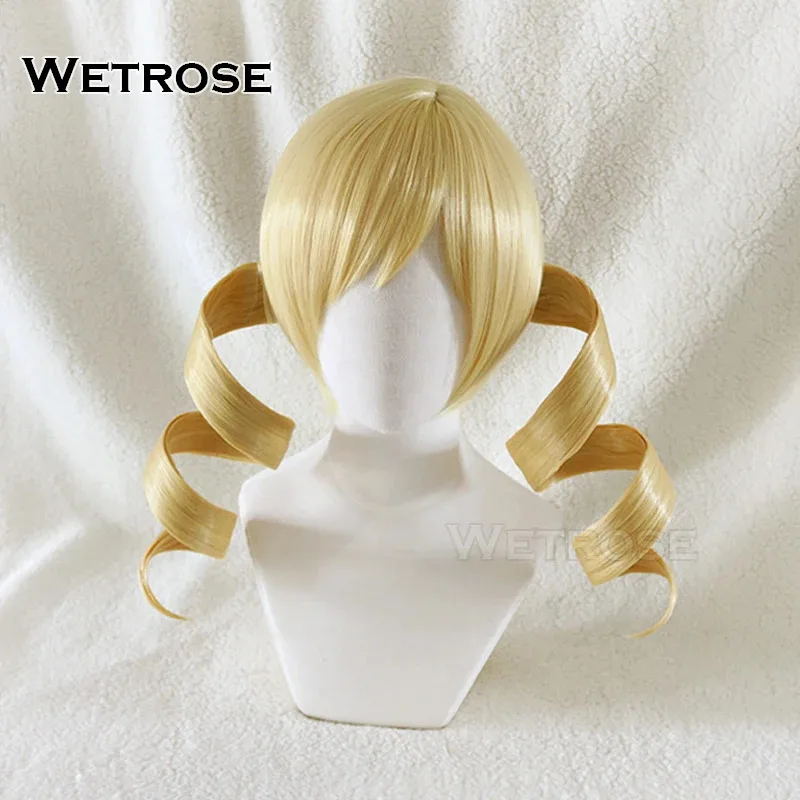 

【Wetrose】 Mami Tomoe Cosplay Wig Magical Girl Puella Magi ☆ Magica Madoka Full Set Wig Halloween Xmas