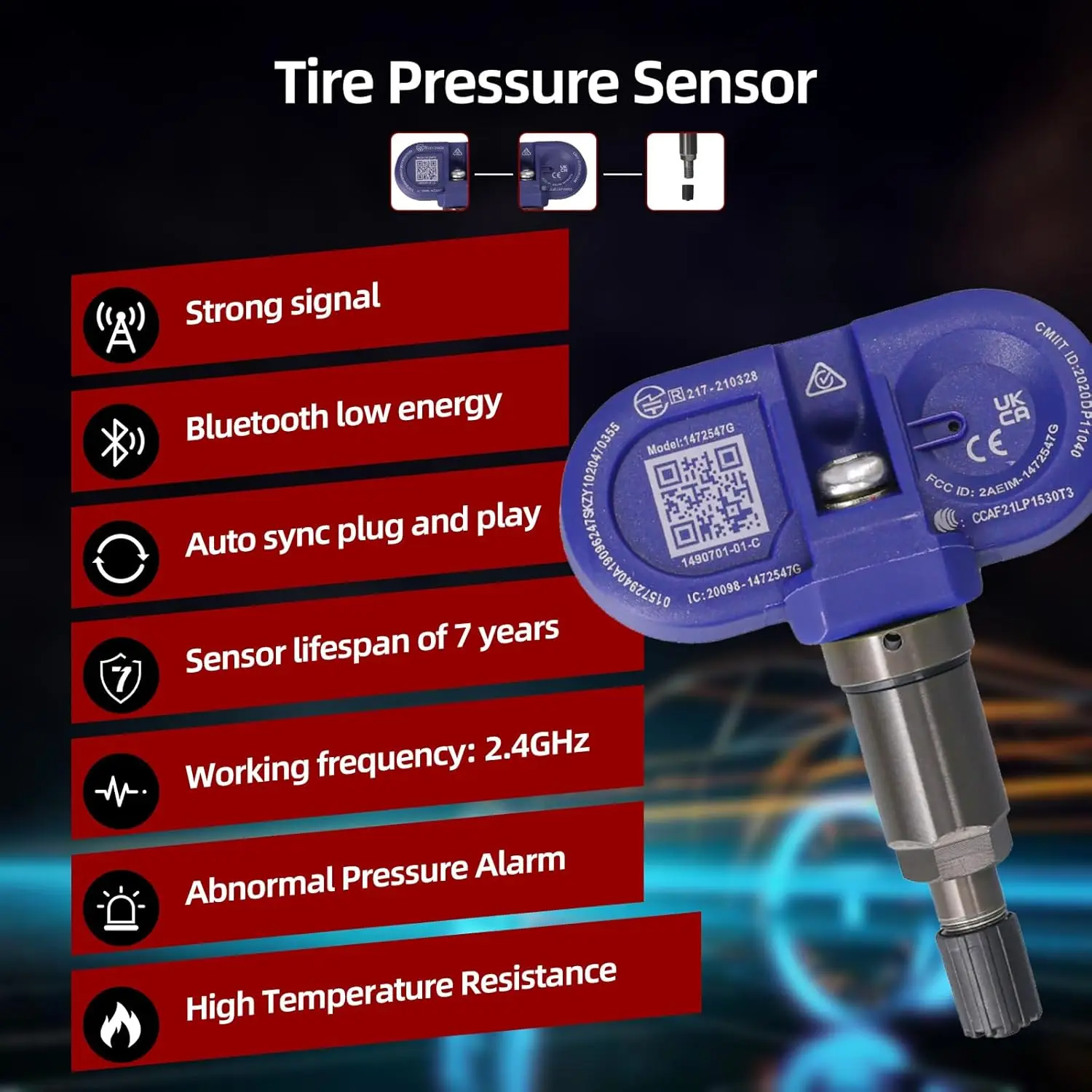 Monitoramento de pressão dos pneus compatível com Tesla Model 3 Model S Model X Model Y 149070101D, 1490701-01-B 1490701-01-D 1490701-01-C
