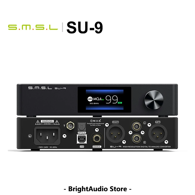 

SMSL SU-9 Ultra MQA высокопроизводительный DAC AKM AK4191 AK4499EX Chips PCM768 DSD512 Bluetooth LDAC Remote Control SU9