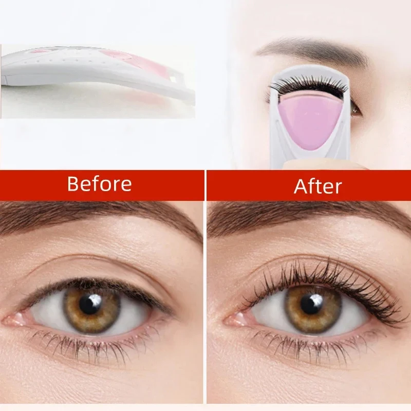 Electric Eyelash Curler Pink Lasting And Portable Shaping Curling Eyelash Clip Charging Model Automatic Tool Fast Heating 2025