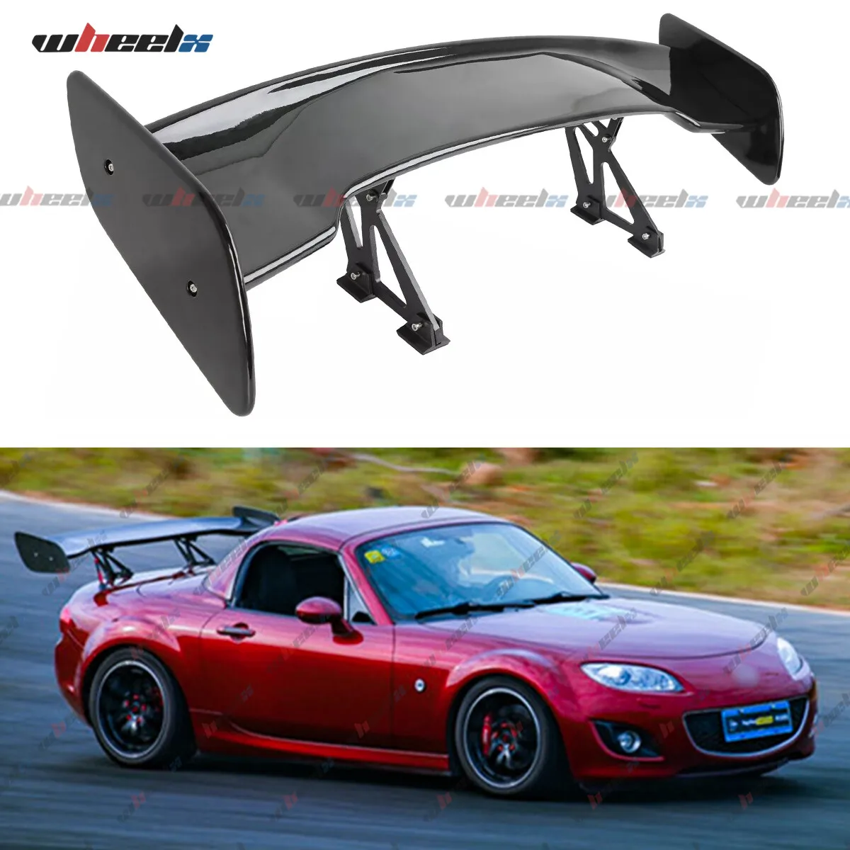 57 Inch Universal Rear Trunk Spoiler Wing GT Style ABS Racing Car Spoiler for Most Sedan Coupe Hatchback for Toyota Infiniti Q50 Nissan Honda Civic Dodge Challenger Scion Kia K5 Subaru BMW Chevrolet Camaro