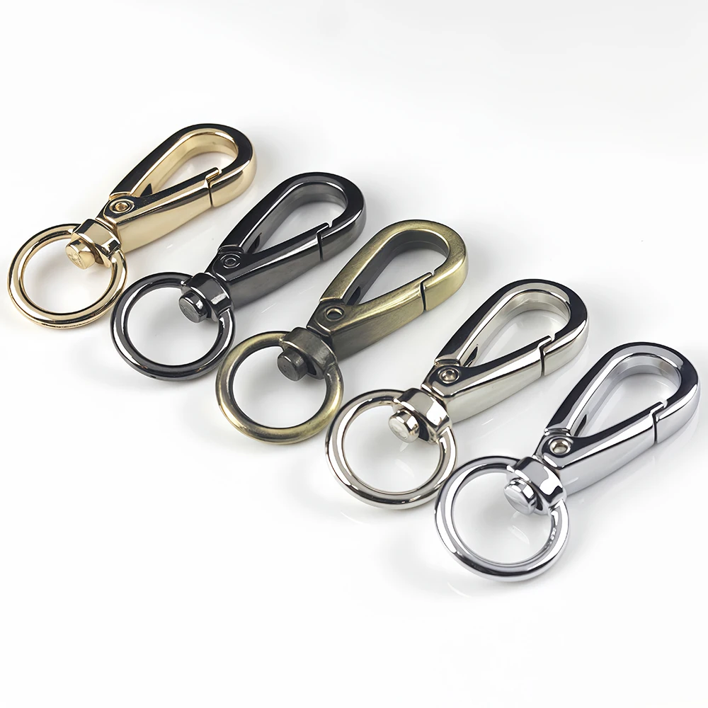 1-5PCS Alloy Swivel Eye Snap Hook Lobster Clasp Keychain Findings for DIY Key Chain Keyring Jewelry Making Findings Accessories