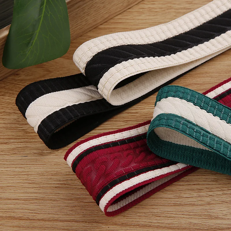 10 Yards 40MM Twill Stripe Knit Colorful Black White Ribbon Hair Bows DIY Crafts Gift Wrapping Handmade Accessories Decoration