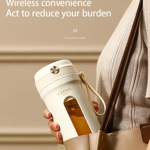 Elektrischer tragbarer Mixer, Obstmischer, wiederaufladbare USB, Smoothie -Richter, Cup -Squeeze, Safthersteller, 10 Klingen, 350 ml, 3000mah 10 Hauptverkauf Orangensaftextraktor - №5