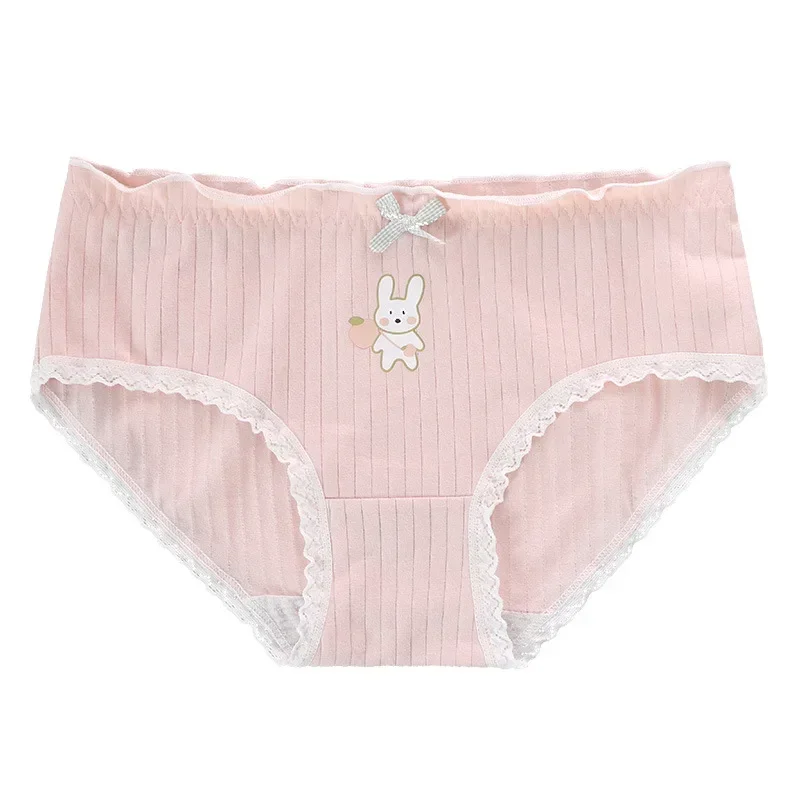 1PCS Panties Kawaii Lolita Girls Japanese Anime Style Intimate Panties Briefs with Bow Cosplay Underwears Underpants Pink White