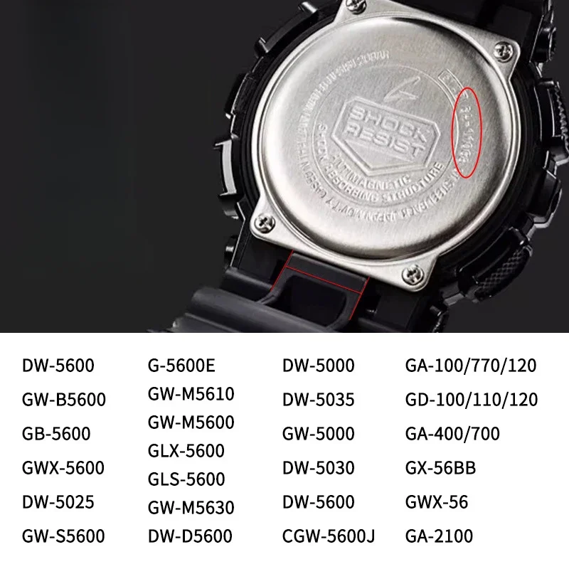 For G-SHOCK Casio Dw5600 Square Silicone Modification Waterproof Connection Ga110 Interface Accessories End Link