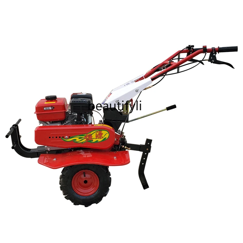 

zqMulti-Functional Diesel Mini-Tiller Agricultural New Furrow Ridge Gasoline Walking Rotary Cultivator