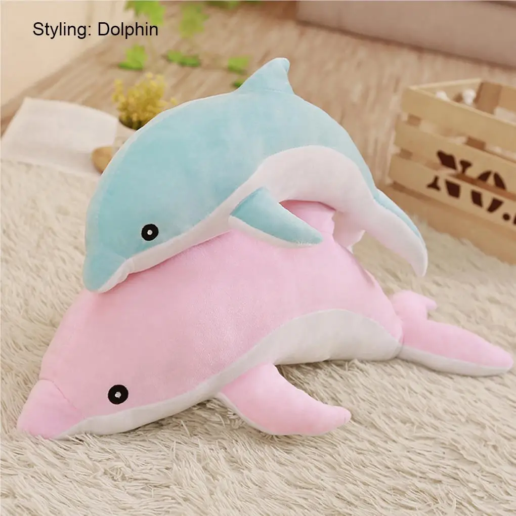 

1 Set Plush Toys Dolphin Shaped Sleeping Cushion Comfortable Animal Pillow Dolls Girl Nap Pillows for Living Room No 1