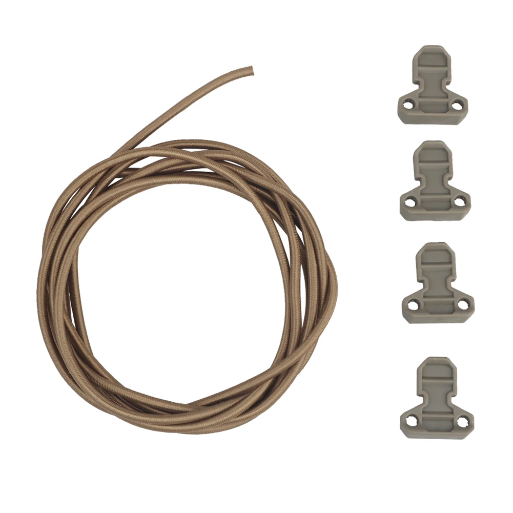 4 pezzi borsa corda elastica fibbia di sicurezza cavo ammortizzatore regolabile fermo linguetta di trazione tiraggio rapido cinghia di ritenzione elastica accessori