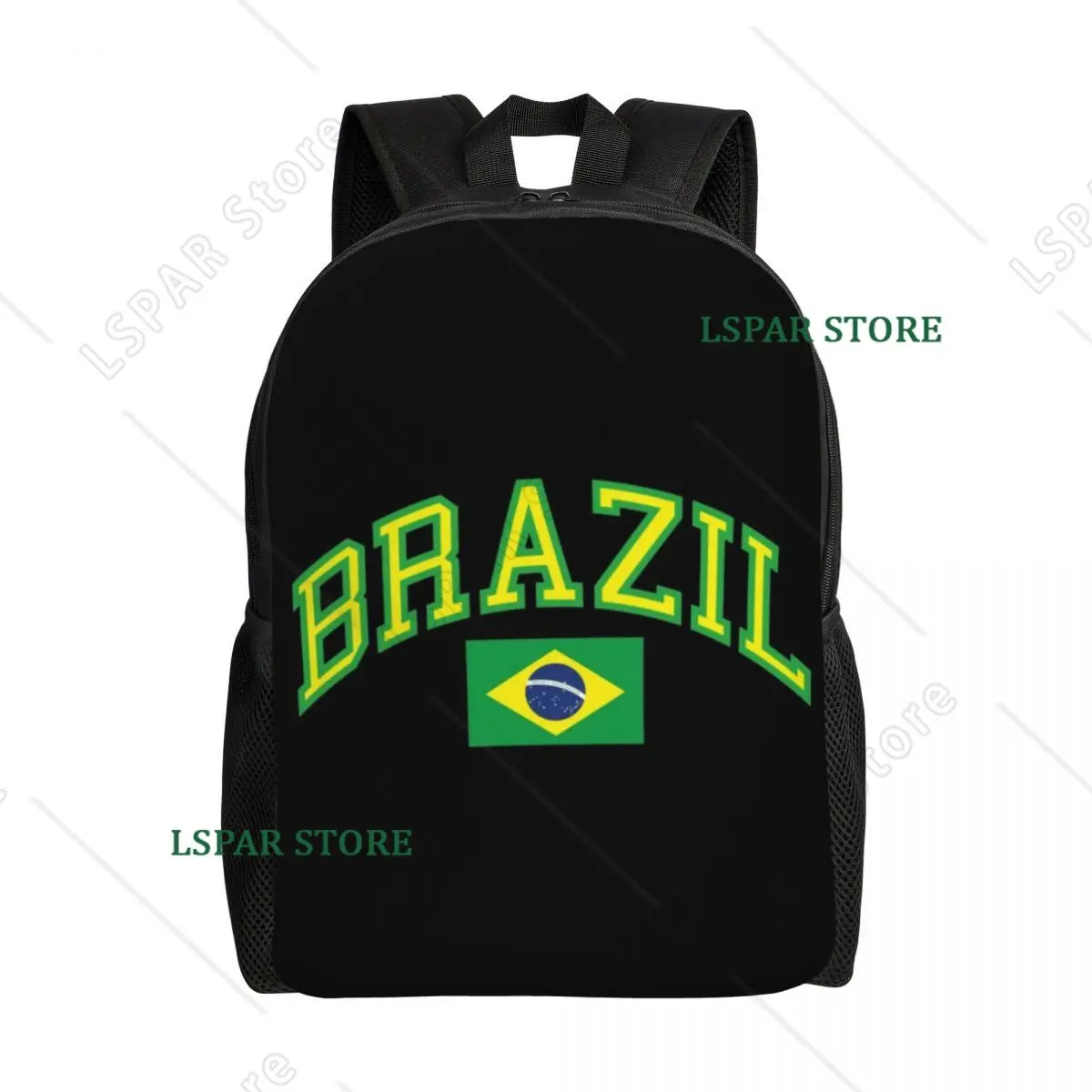 Custom 3D Print Brazil Flag Backpacks for Girls Boys Brazilian College School Travel Bags Men Women Bookbag Fits 15 Inch Laptop