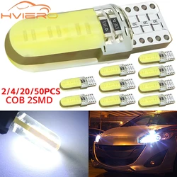 2/4/20pcs Car LED Width Turn Signal Lights Universal COB Silicone 2SMD W5W 12V Wedge Tail Reading license plate lamp Multicolor