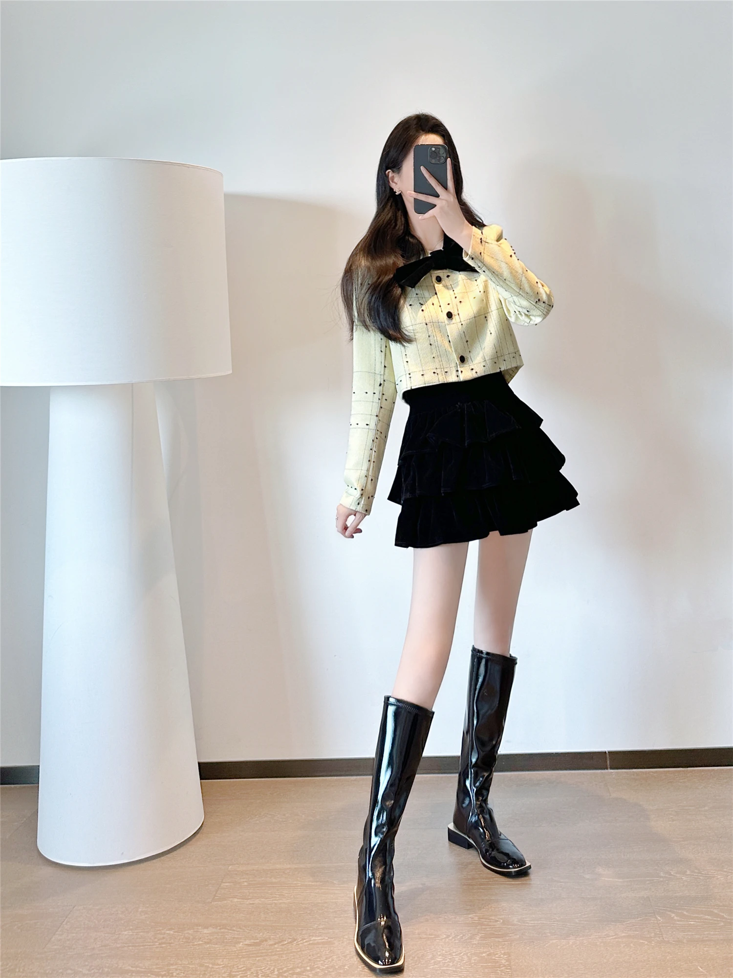 

Элегантный женский костюм-двойка с юбкой-карандашом: роскошный комплект высокого качества для осени и зимы, новинка в стиле французского шика