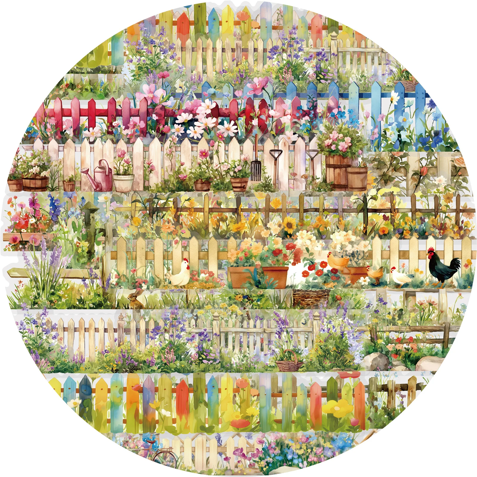 

Etori Life 15Pcs High-Quality Floral Border Stickers, Vintage Garden Stickers Suitable for Journals, Laptops, Suitcases, Bicycles, Guitars, Water Bottles, Pencil Cases, Scrapbooking Supplies, Magazine Posters, Party Decorations, Room Decorations, School S