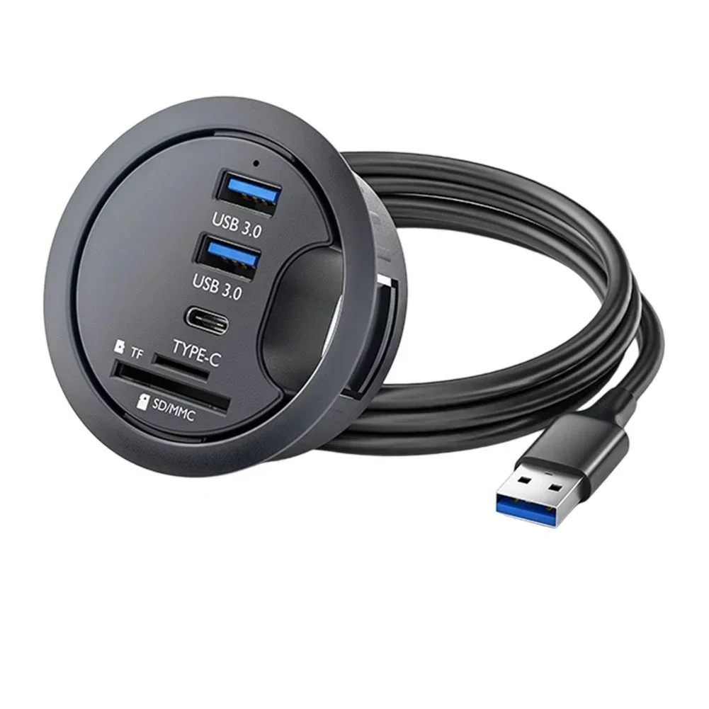 Card Reader Hub USB 3.0 Hub For SD TF Card Space-Saving Design Versatile Connectivity Easy Installation For Photographers