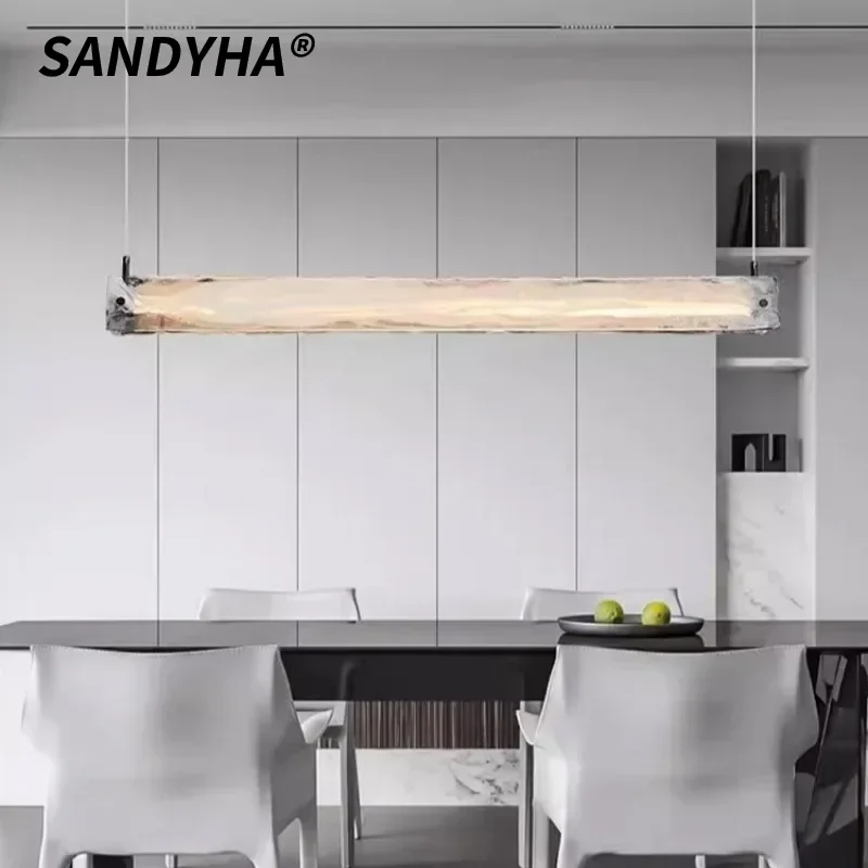 

SANDYHA стильные современные итальянские хмарные стеклянные светодиодные подвесные светильники для столовой, кухни, бара, уникальный художественный декор, светильники