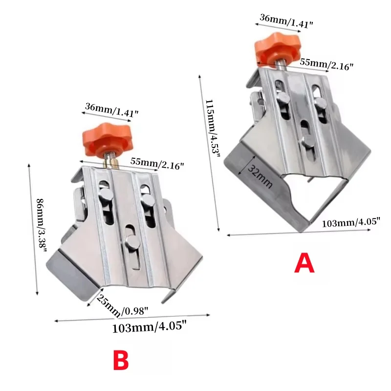 Corner Clamp Steel 90 Degree, Right Angle Clamp Carpenter Quick Splicing Clamp W/ Adjustable Swing Jaw for DIY Framing Welding