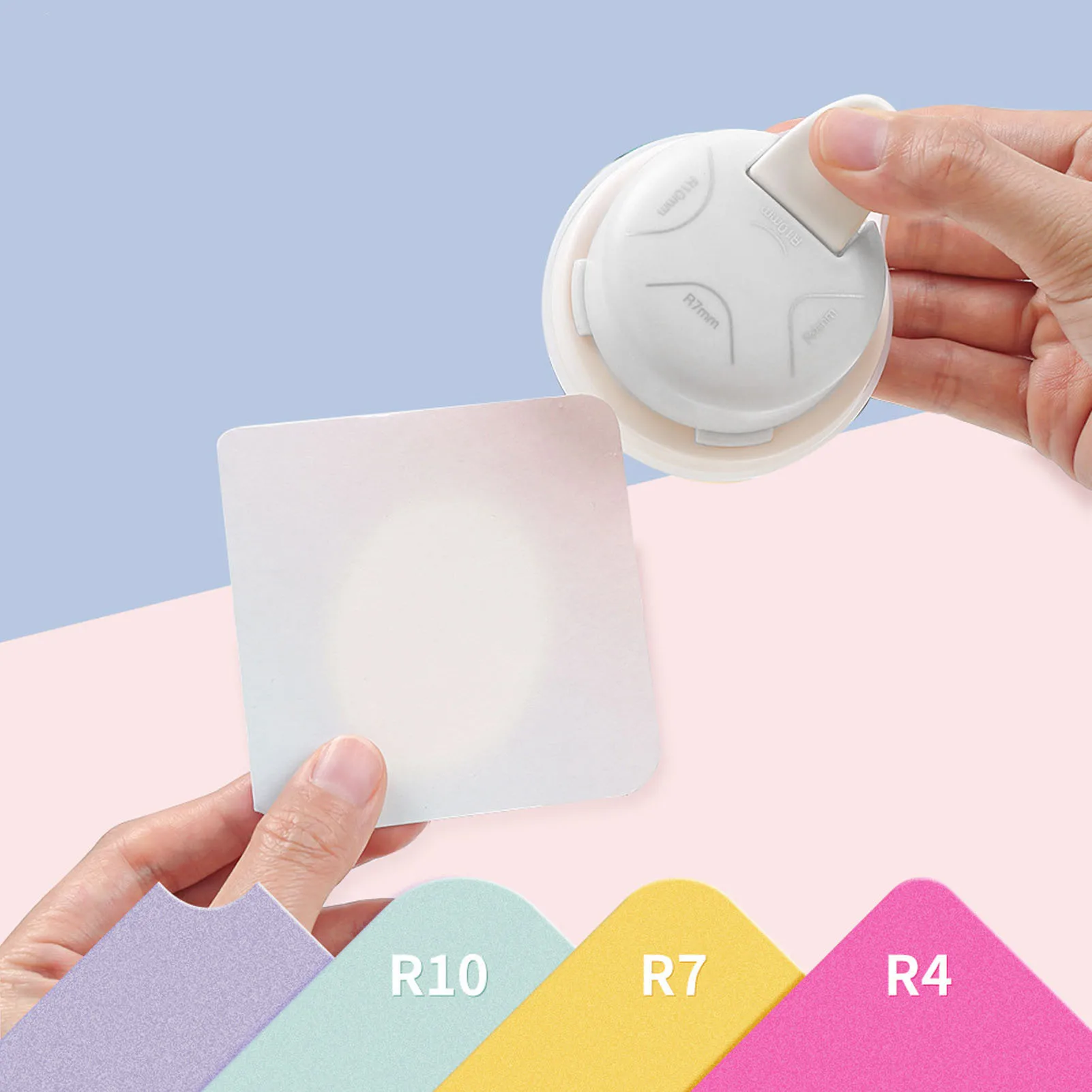 Perforateur d'angle rond 4 en 1, coupe-papier R4 7 10mm extérieur R10mm, Angle intérieur pour carte artisanale Photo, fabrication de Scrapbooking