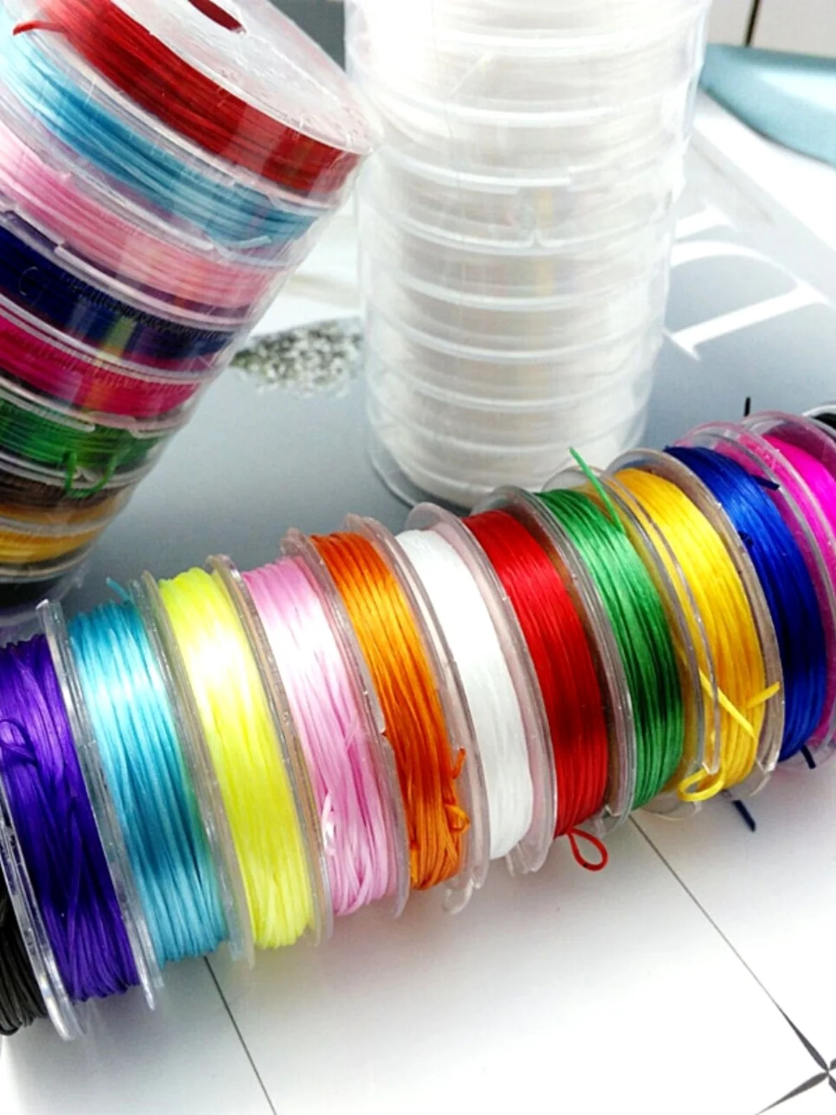 

Elastic Line for DIY Handmade Beading Flat Elastic Rope Jewelry Accories Small Circle Stretchy Band Line Cord