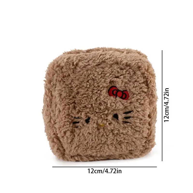 Leuke Cartoon Lam Bont Sanrio Hello Kitty Portemonnee Kawaii Draagbare Diverse Opbergtas Hoofdtelefoon Tas Mond Rode Envelop