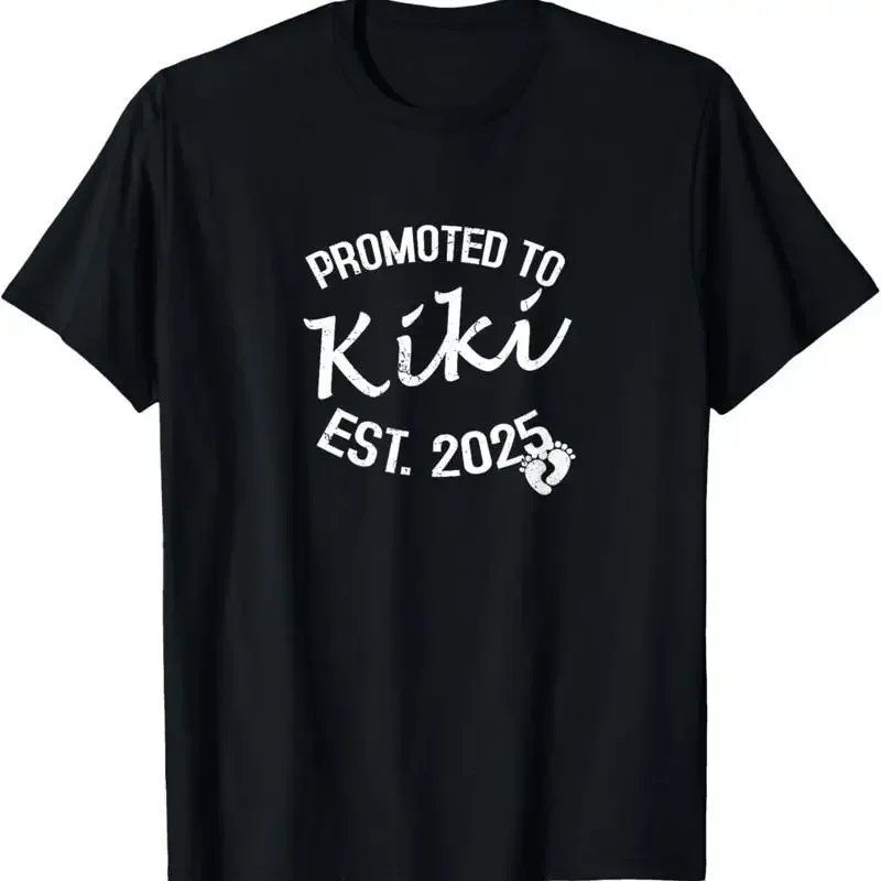Promoted To Kiki Est 2025 For New Baby Shower Grandma T Shirt