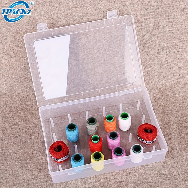 1Pcs Sewing Thread Storage Box 24/42 Spools Bobbin Organize Case Container Storage Box Craft Spool Display Rack