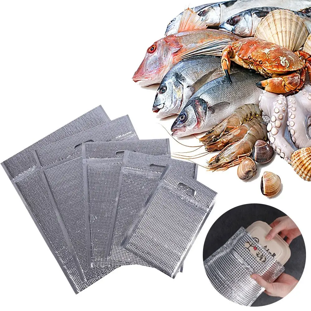Aluminum Foil Aluminum Foil Insulation Bag Insulation Layer Heat Preservation Fresh-keeping Bags With Handle Takeaway Bag