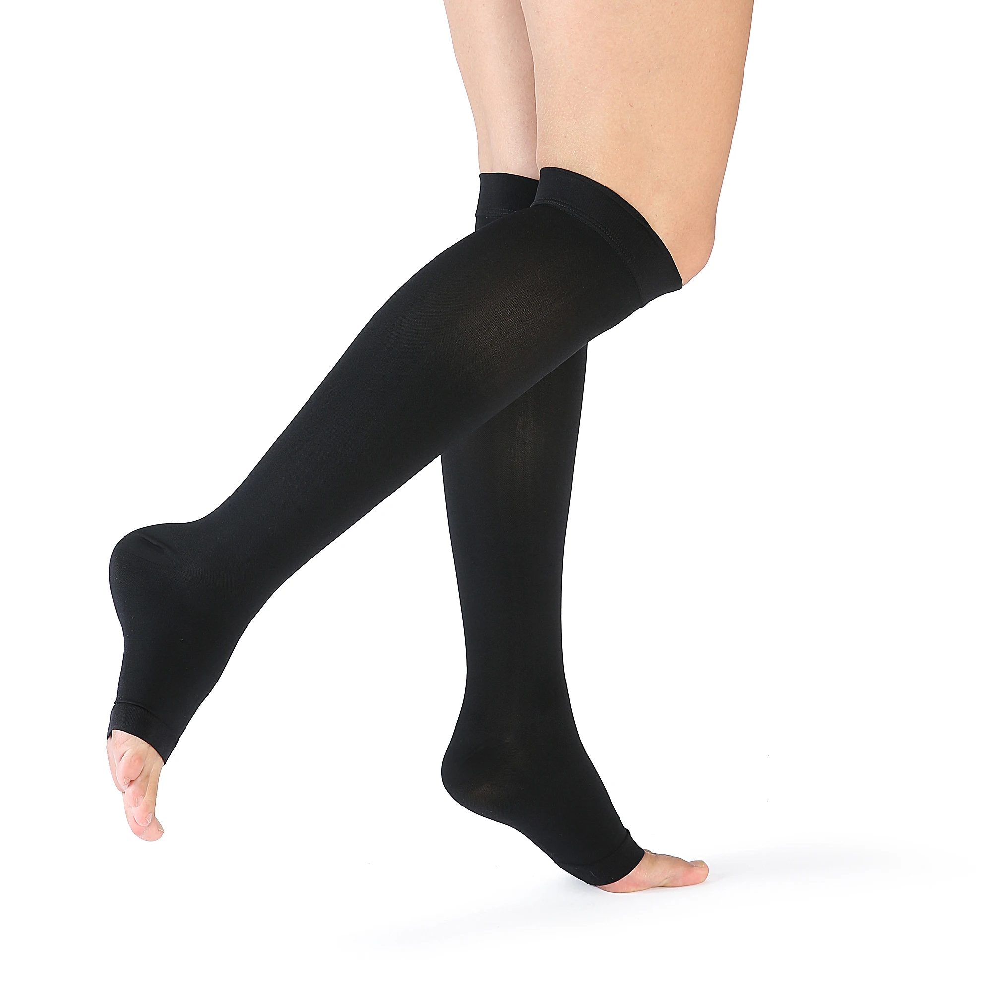Compression Socks Women Men 20-30 mmHg Medical, Nursing Running, Athletic, Edema, Diabetic, Varicose Veins, Open Toe Stockings