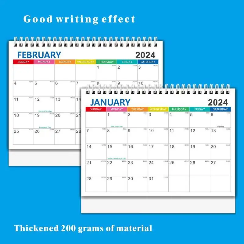 Desk Calendar 2-in-1 Desk Wall Calendar Pad Calendar For Home School Offices Desk Calendar For Teacher Student Recording Plans