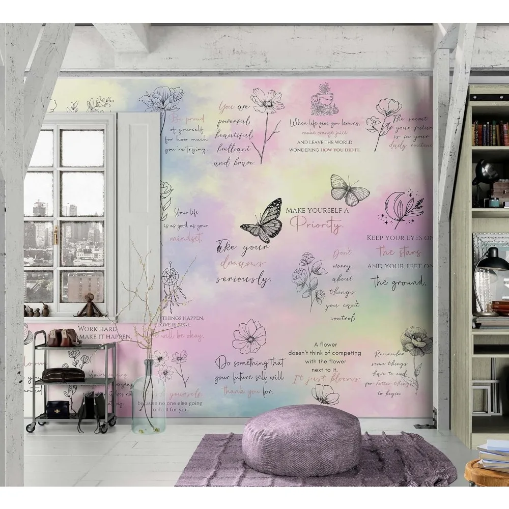 

Self Care Meditation Quote. Bedroom Decor. Mental Health Wall Mural. Positive Quote Motivational Life Coach,9ft Tall X 16ft Wide