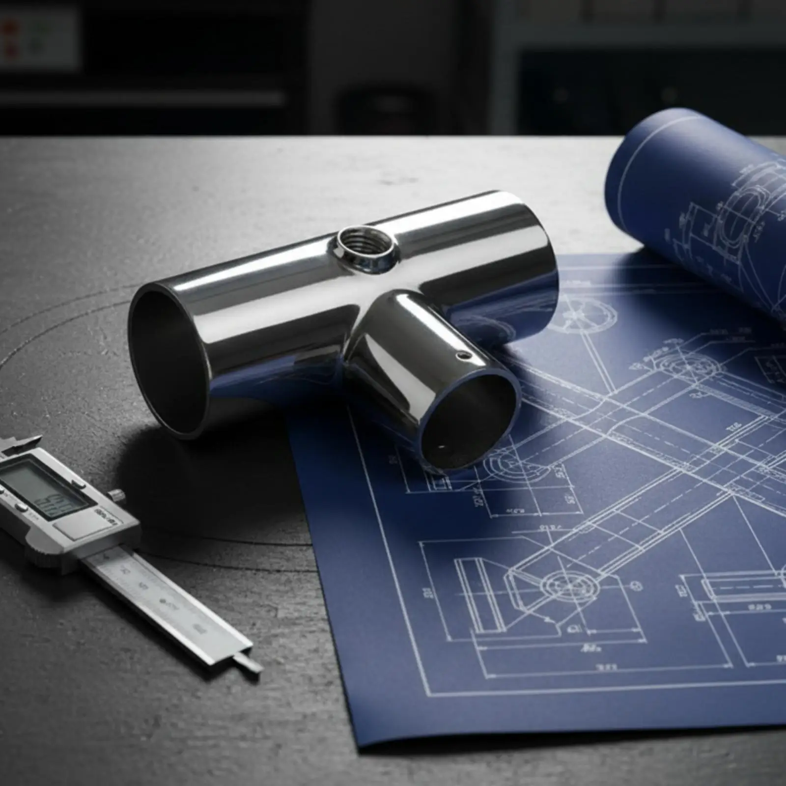 Tee Tube Connector 316 Stainless Steel 90 Degree Reducing Cross Fitting for Marine Plumbing and Home Decor