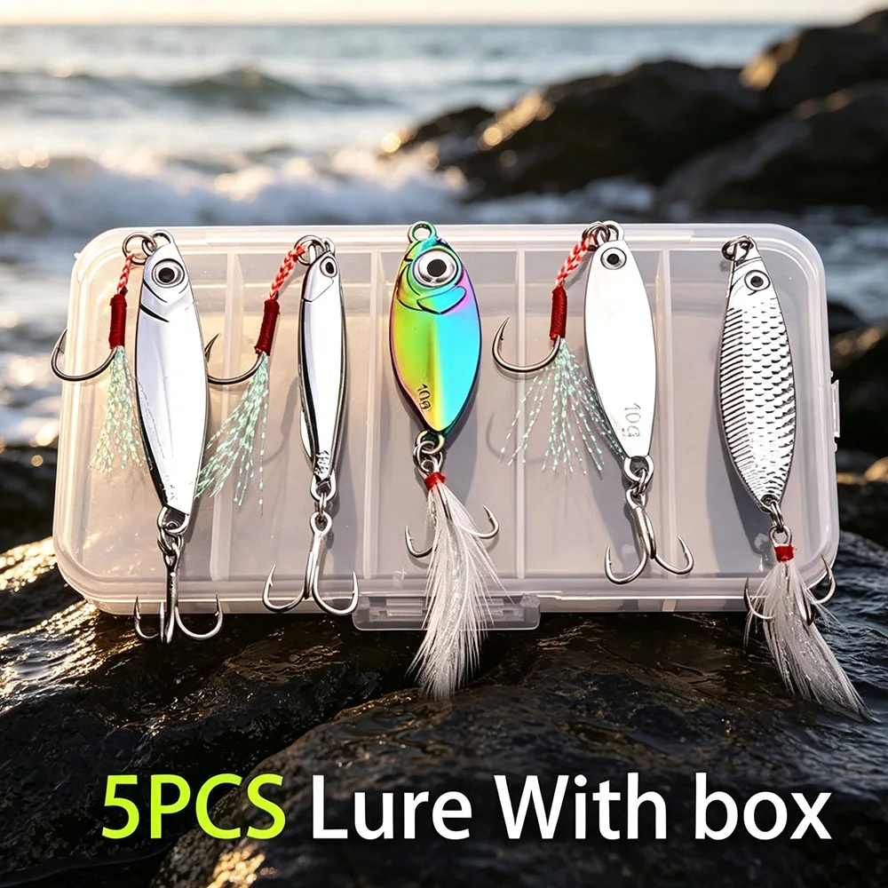 5pcs/lot Wobbler Lures 3g/10g/15g Metal Vib Fishing Lure Set Sinking Hard Metal VIB Sea Fishing Lures Artificial Pesca Bait gallery 3