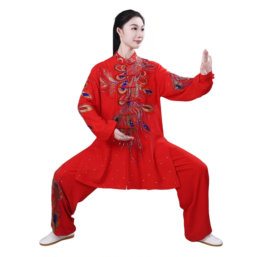 الصينية الكونغ فو تاي تشي التدريب ممارسة البدلة فنون الدفاع عن النفس تايجيكوان وشو موحدة زهرة التطريز الترتر القمم + فستان أطفال مع سروال داخلي 3 لذلك #3