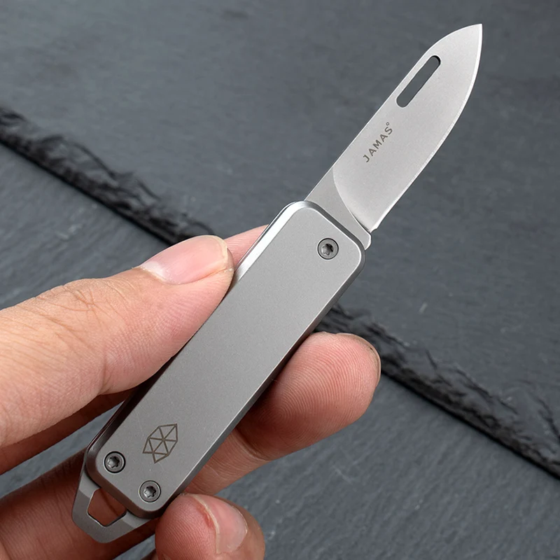 Mini faca dobrável para atividades ao ar livre, lâmina de alta dureza, ideal para camping, presente, faca para frutas, ferramenta de abertura de embalagens, pingente para chaveiro.